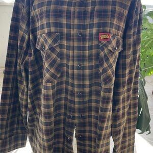 DIXXON Black and Yellow Plaid Casual Button Down Shirt “Proper Baggers”